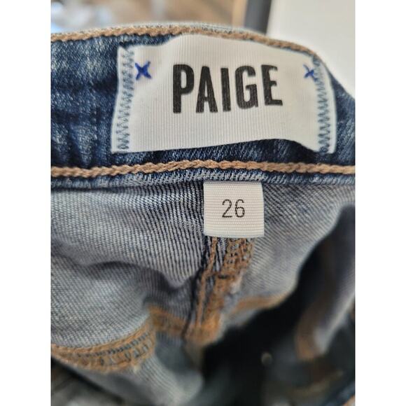 Paige Women's Marot Crop Jeans size 26 Distressed High Waisted #P2 - Picture 5 of 6